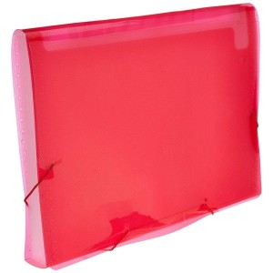 PASTA SANFONADA PLÁSTICA A4 C/ 12 DIV VERMELHA POLIBRAS