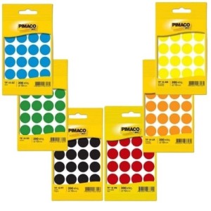 ETIQUETA TP 19MM SORTIDO 1 UNIDADE PIMACO