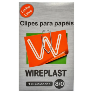 CLIPS PARA PAPEL 8/0 170 UNID WIREPLAST