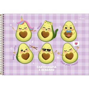 CADERNO CARTOGRAFIA ESPIRAL CD ABACUTE 80 FLS TILIBRA